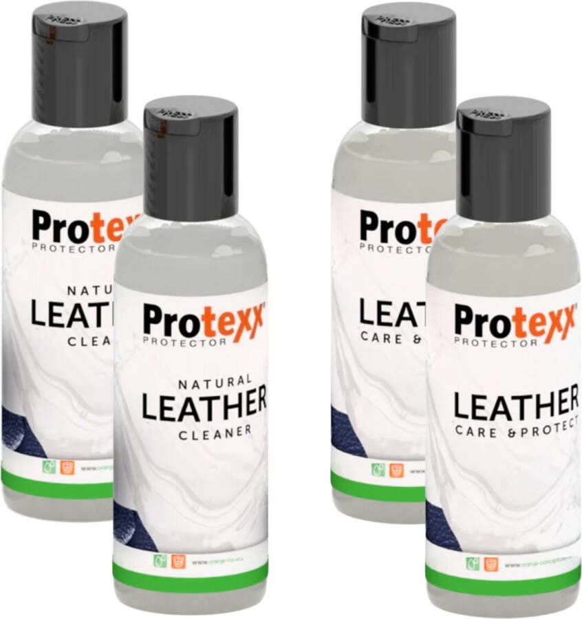 Protexx Natural Leather Cleaner 2 x 75ml + Leather Care & Protect 2 x 75ml - Foto 1