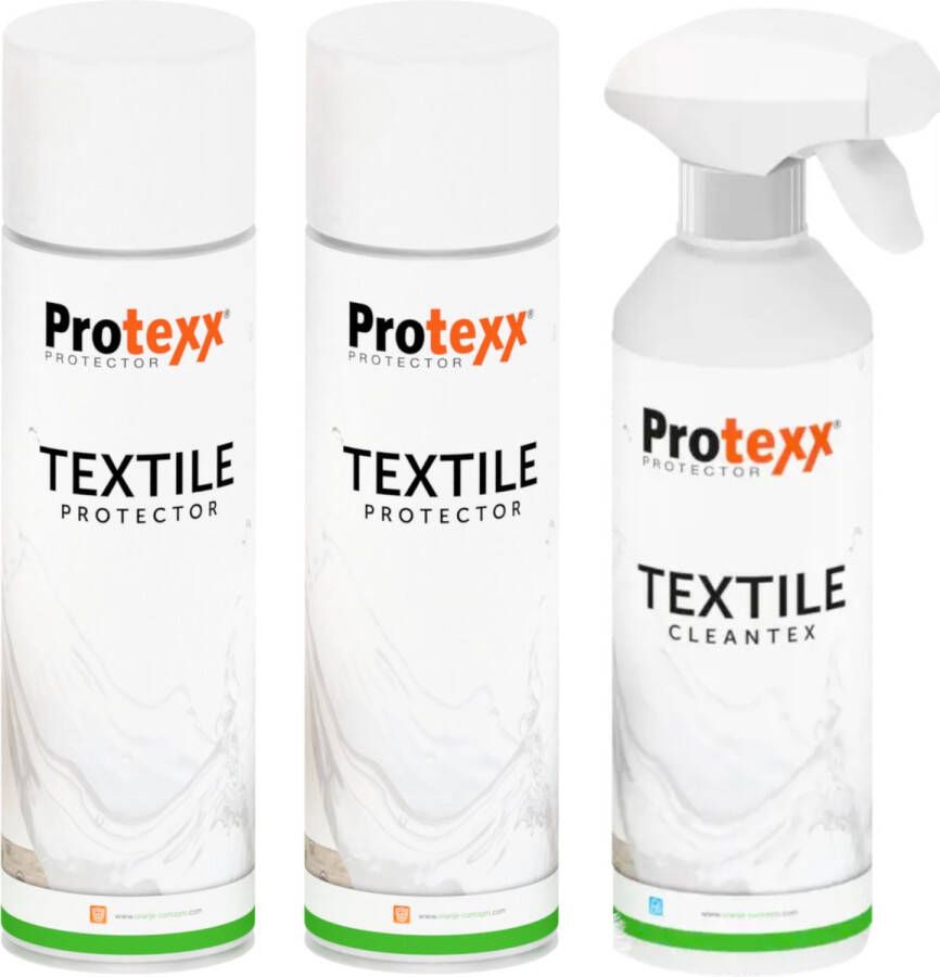 Protexx Set 2x Textile Protector + Textile Cleantex Vlekkenspray