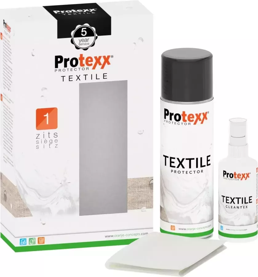 Oranje Furniture Care Protexx textile protector 1 zits 5 jaar Textile protector
