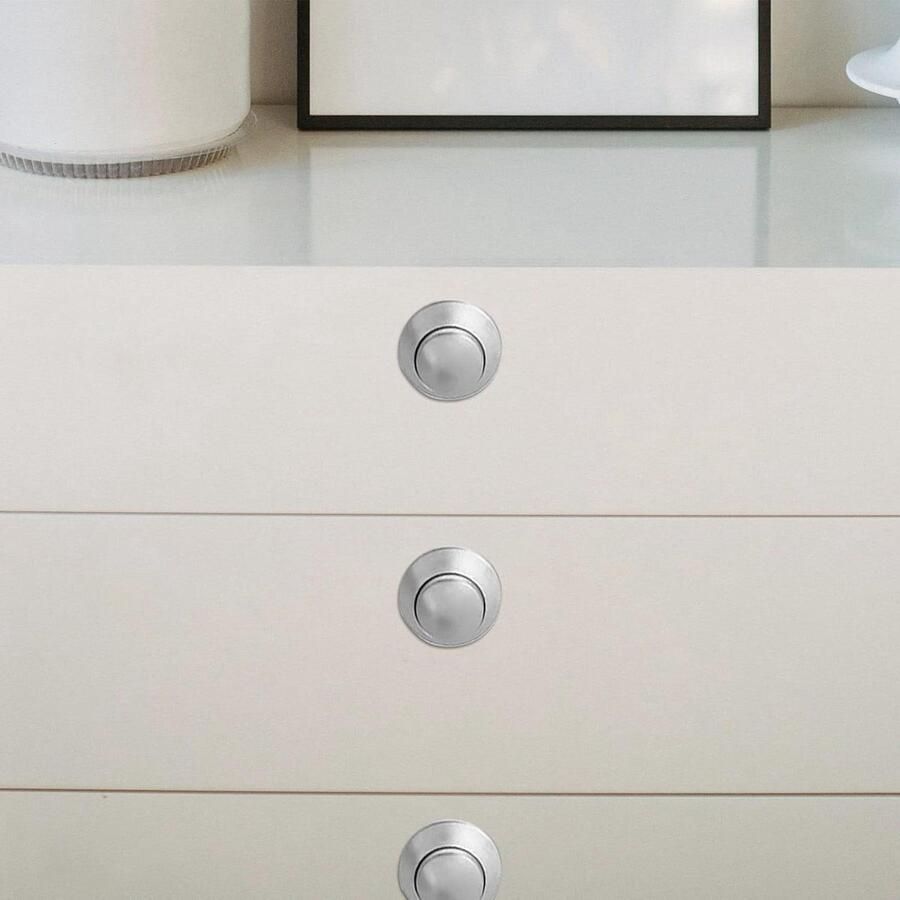 Push Lock Button Latch for Cabinet Door Furniture Pack of 10 Keyless Lock for Yachts Boats RV Camping Caravan Lock with 15-27mm Thickness