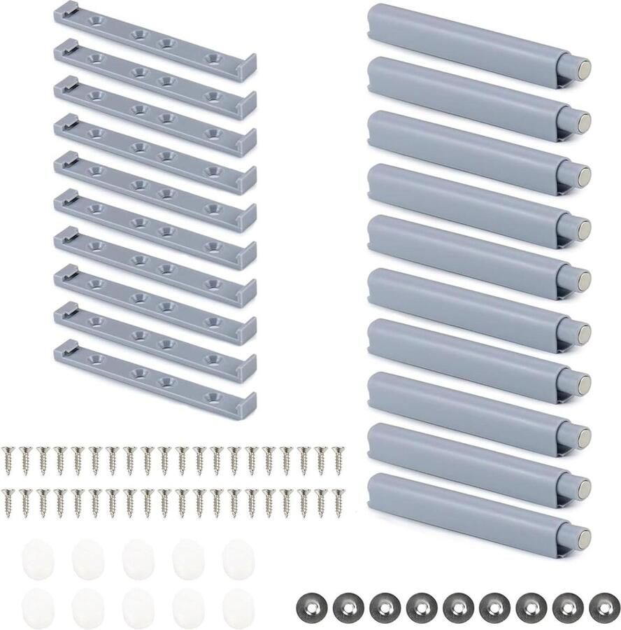 Push to Open deuropener 10 stuks softclose-deurdempers magnetische druksluiting deurdemper voor kastdeur magneet kastdeuropener voor keukenkast en meubeldeur