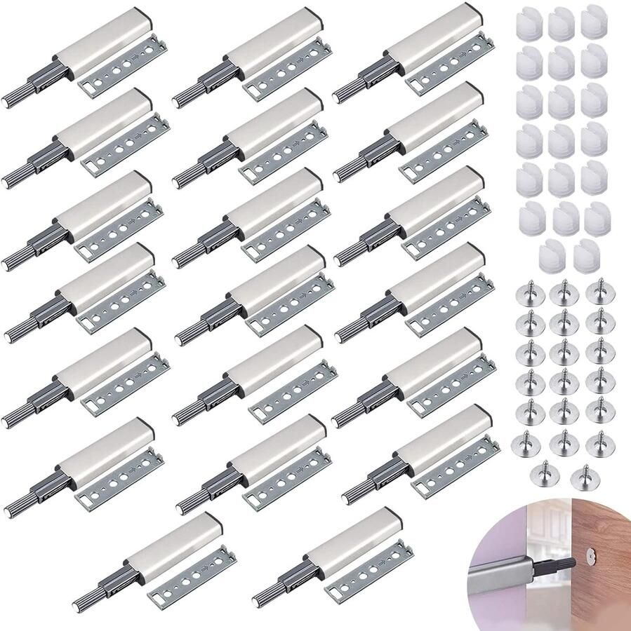 Push-to-open deursluitingen magneet sloten voor kastdeuren 20 stuks