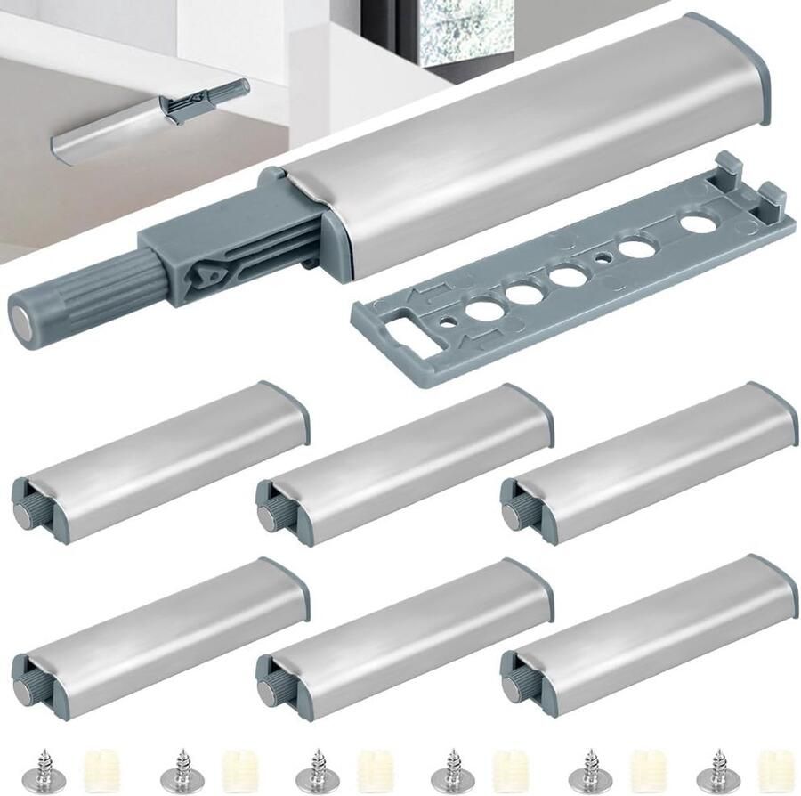 Push to Open drukdeuropener 6 stuks geschikt voor meubeldeuren