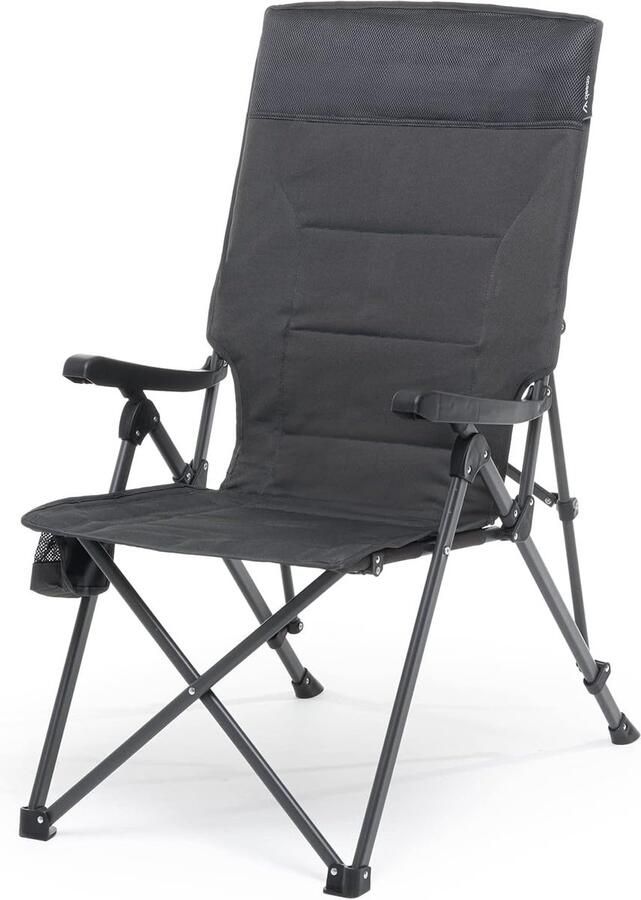 Qeedo Johnny Highback campingstoel hoge rugleuning gevoerd verstelbaar klapstoel met hoge leuning comfortabel bekerhouder