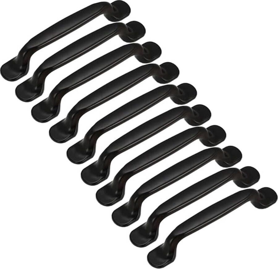 Qrity 20 Stuks Zwart 128mm Kastdeur Lade Handgrepen Knoppen Handgrepen Kast Deur Boog Vorm Pull Handvat - Foto 2