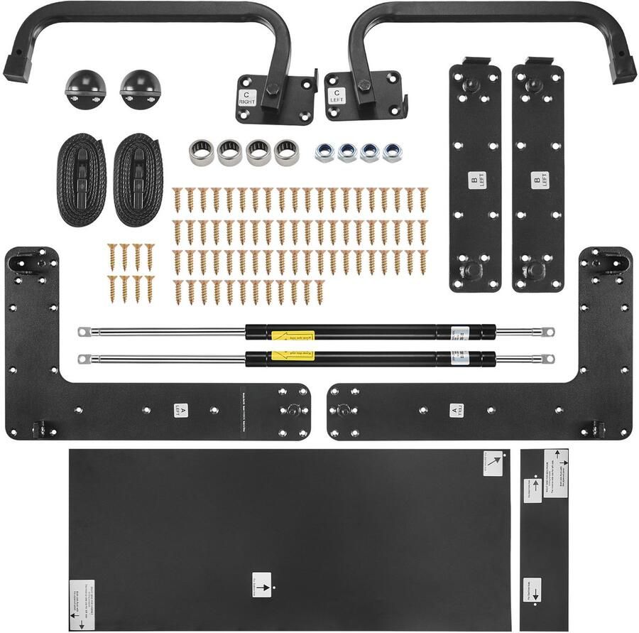 Queen Size Murphy Bed Kit Luxe Verticale Diy Murphy Bed Hardware Pneumatische Hendel Stevig Frame Ruimtebesparende Opvouwbare Kledingkast