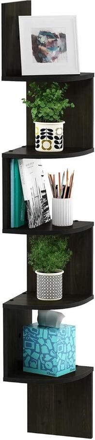 Radiale hoekplank ruimtebesparend 1 stuk composiet hout 19 81 x 123 95 x 19 81 cm