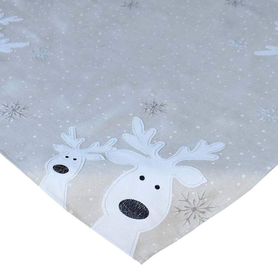 Raebel tafelloper rendier Ecru Polyester