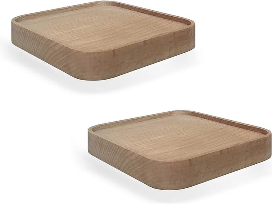 Raft Wandplank vierkant zwevende plank hout kleine planken wandplanken presentatie decoratie plantenrek houten plank wandplank hangplank muurbevestiging wanddecoratie design set