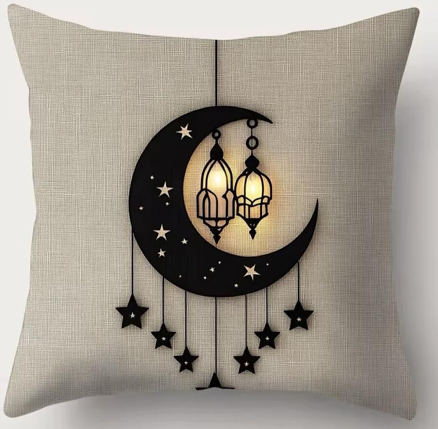 Ramadan decoratie kussensloop thuis kamer decoratie kussensloop Crescent Castle patroon woonkamer Bank kussenhoes cadeau
