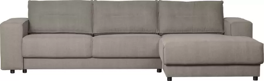 BASICLABEL Randy Chaise Longue Rechts Katoen Linnen Grijs 81x295x95 177