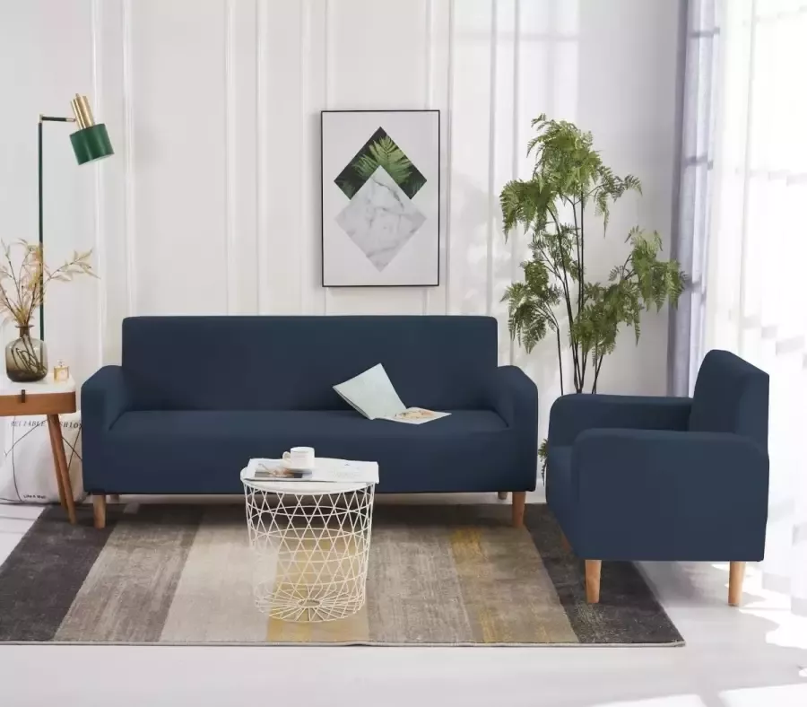 RAYMIE Bankhoes Marina Blauw 2-Zits (140-180cm) Meubelhoes Zetelbeschermer Verschillende maten Bescherming van je zetel