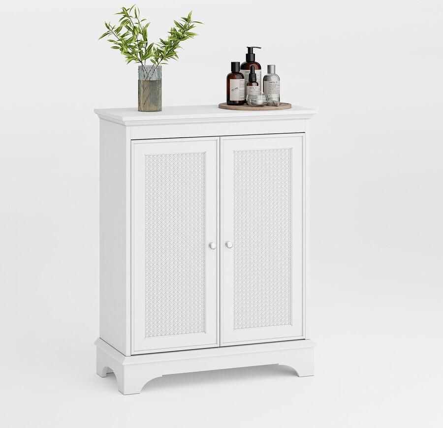 Re-purelife Vrijstaande Badkamerkast met Manddeur – Waterdicht Verstelbaar Legplankje Veel Opbergruimte – Stevig & van Hoge Kwaliteit – Geschikt voor Badkamer Medicijnkast Keuken Wasruimte of Slaapkamer – 66 6×30×86 5 cm – Wit - Foto 2