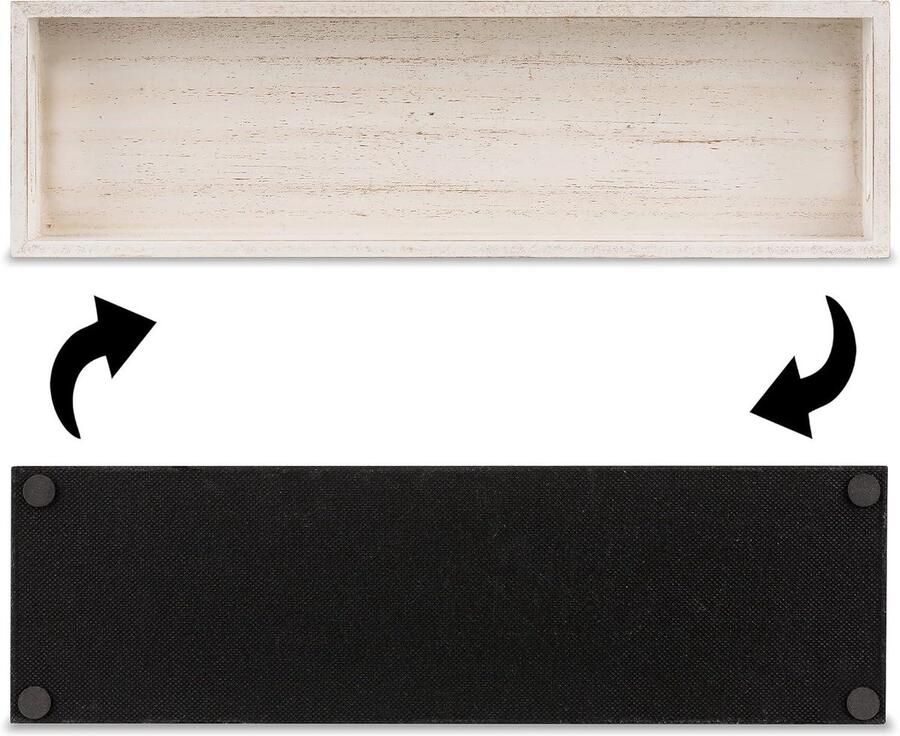 Rechthoekig Houten Dienblad in Wit Rustieke Decoratieve Kaarsenhouder voor Huisdecoratie Tafel Middelpunt Eettafel en Koffiebar Decor Handig voor Organisatie en Presentatie van Items