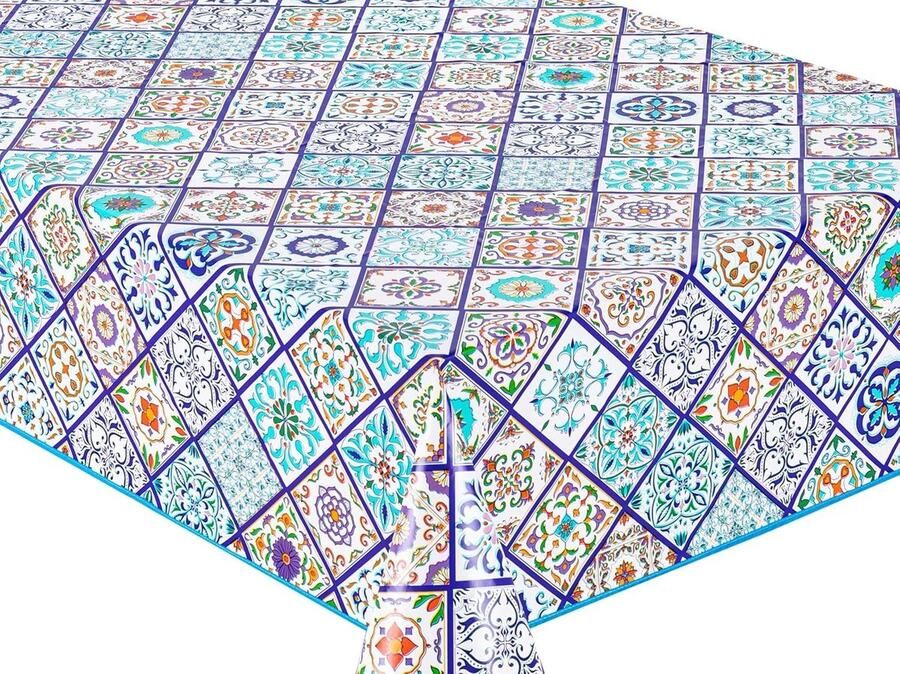 Rechthoekig PVC Tafelkleed Veeg Schoon 100x140cm