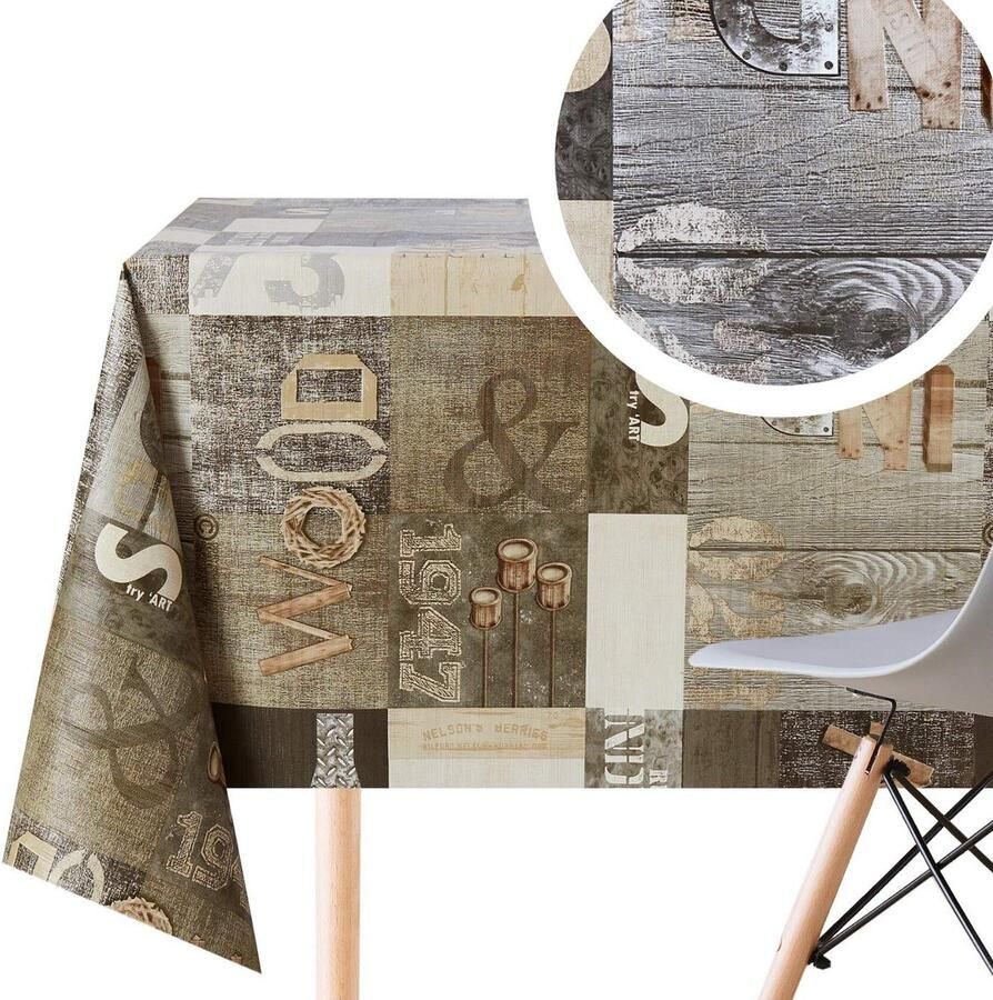 Rechthoekig PVC Tafelkleed Waterdicht en Slijtvast 1 stuk 250 cm x 140 cm