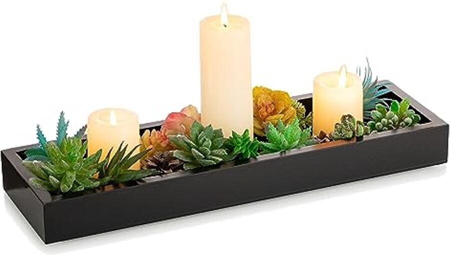 Rechthoekig smal dienblad voor eettafel Decoratieve kaarsenhouder en accessoire voor woonkamer