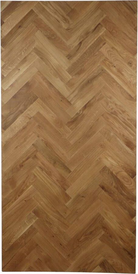 HSM Collection HSM Rechthoekig Tafelblad Fishbone 180x90x4 Naturel Eiken