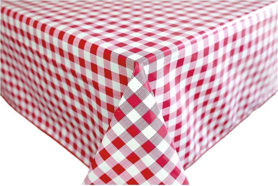 Rechthoekig tafelkleed 100x140cm PVC geschikt voor binnen en buiten