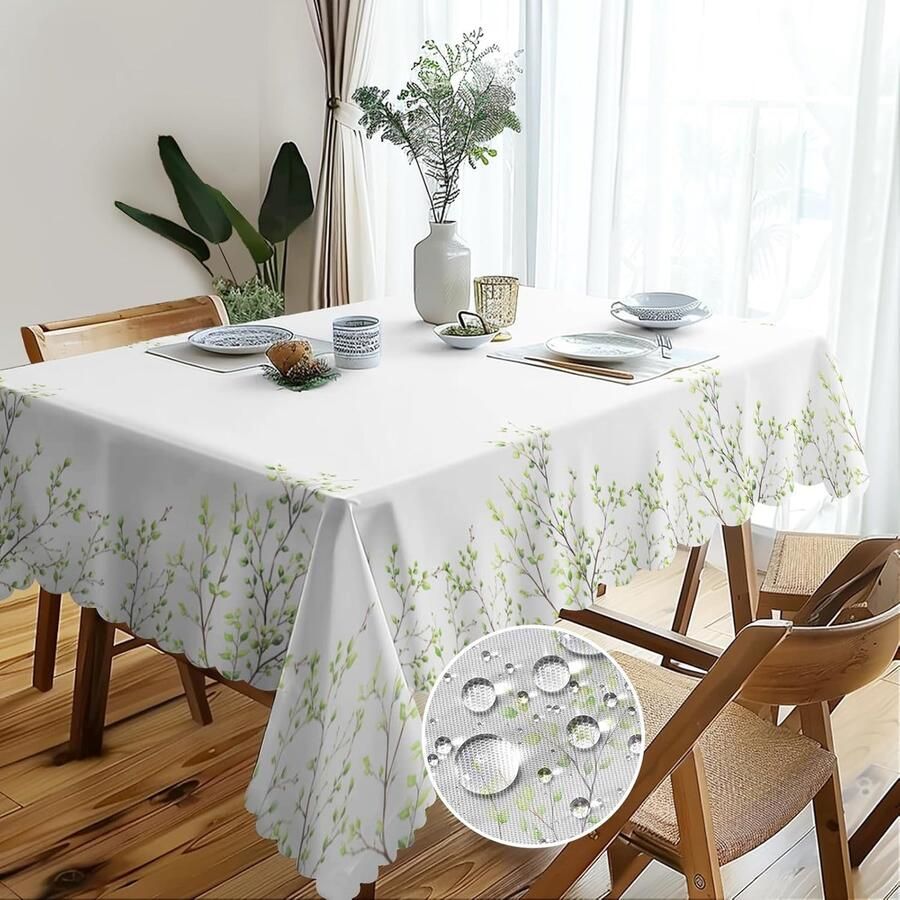 Rechthoekig Tafelkleed Bloemenpatroon 1 stuk Polyester 140x180 cm