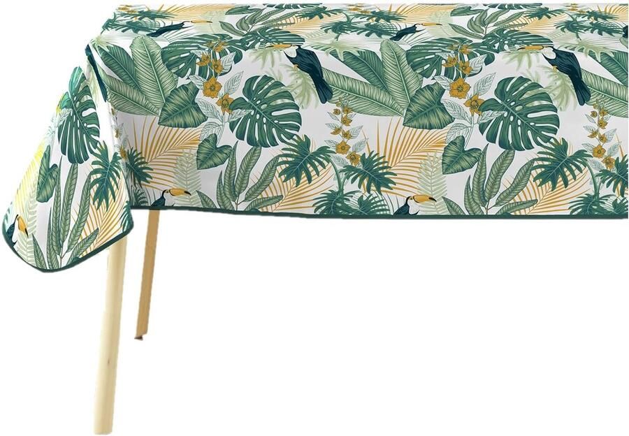 Rechthoekig tafelkleed duurzaam 1 stuk PVC 140 x 240 cm