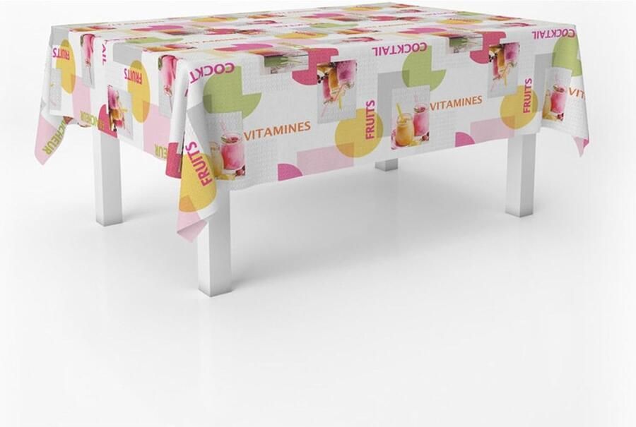 Rechthoekig tafelkleed duurzaam en vuilafstotend 200 x 140 cm
