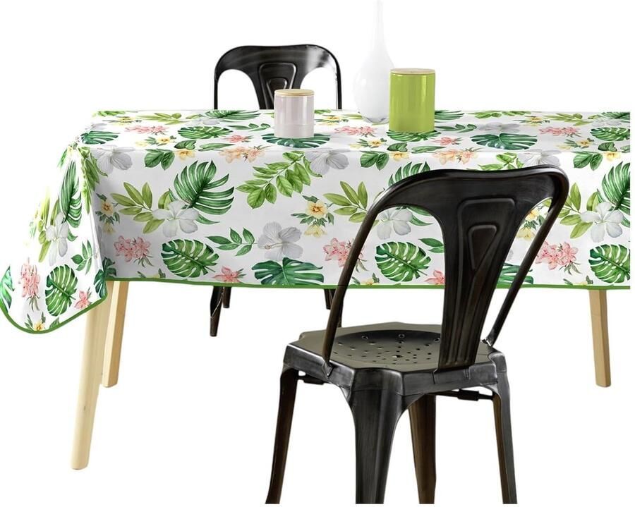 Rechthoekig tafelkleed duurzaam PVC 1 stuk 140 x 240 cm