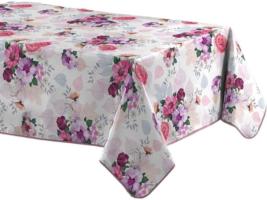 Rechthoekig tafelkleed duurzaam PVC 1 stuk 140 x 240 cm