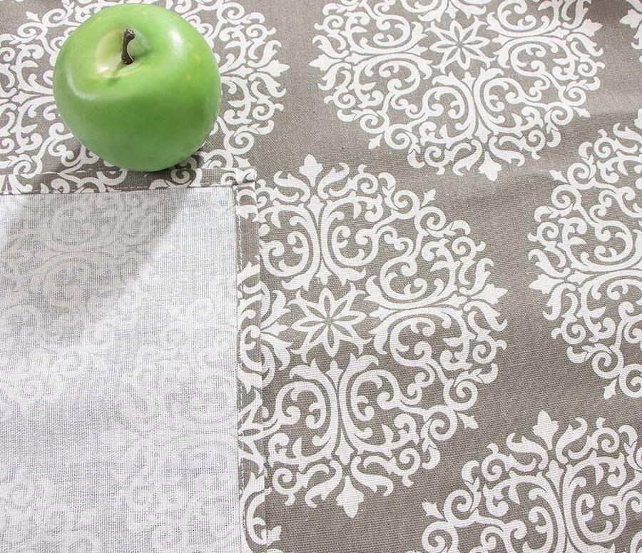 Rechthoekig tafelkleed onderhoudsvriendelijk 1 stuk grijs 140 x 200 cm