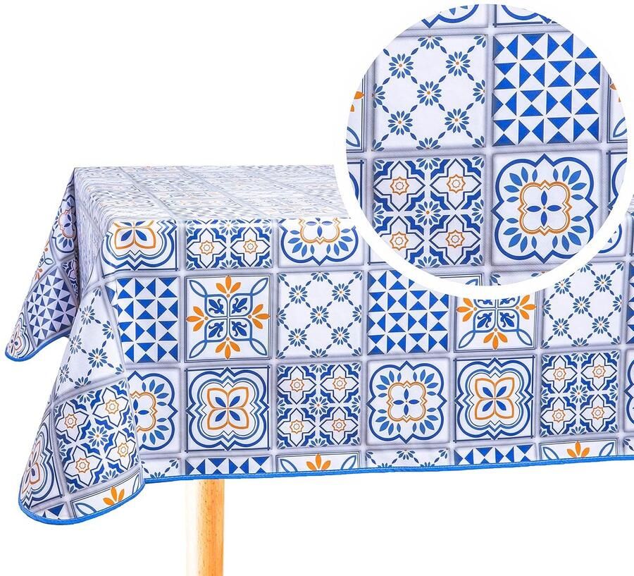 Rechthoekig tafelkleed veeg schoon 1 stuk 140x200cm