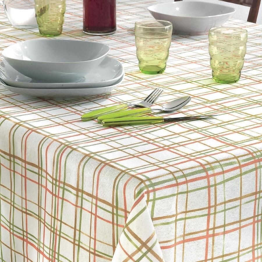 Rechthoekig tafelkleed Katoen en polyester Geschikt voor binnen en buiten