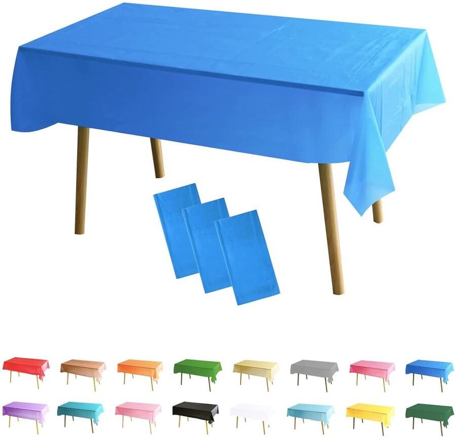 Rechthoekig tafelkleed waterbestendig set van 3 137 x 274 cm geschikt voor gelegenheden