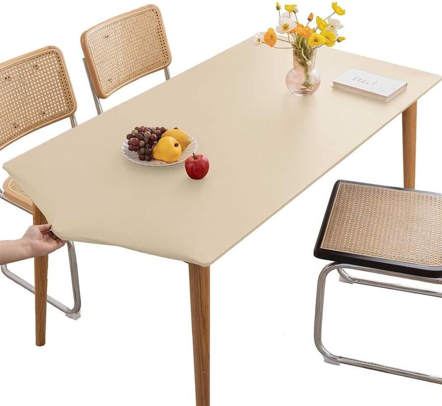 Rechthoekig tafelkleed waterdicht en krasbestendig 1 stuk vinyl