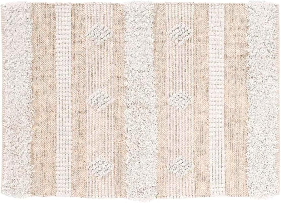 Rechthoekig tapijt onderhoudsvriendelijk 1 stuk katoen polyester 60 x 90 cm