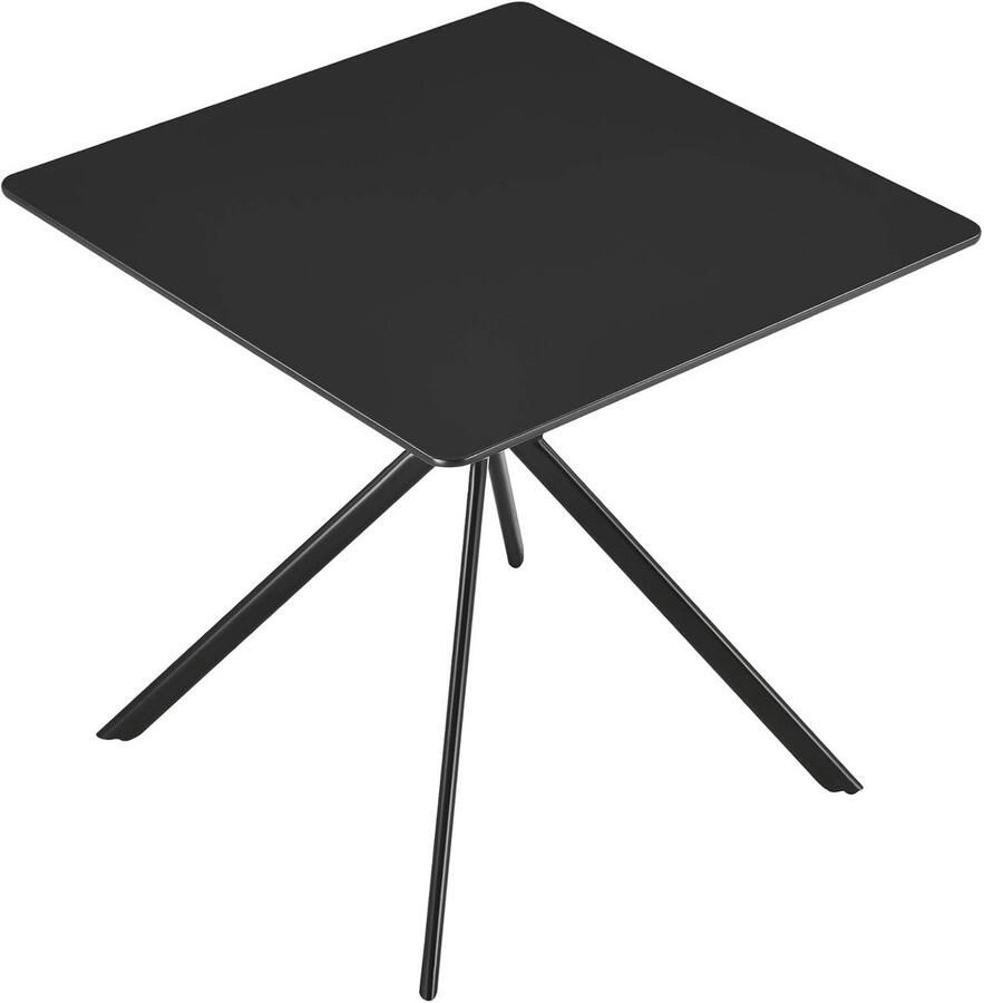 Rechthoekige eettafel 78x78cm zwart Stijlvol en modern
