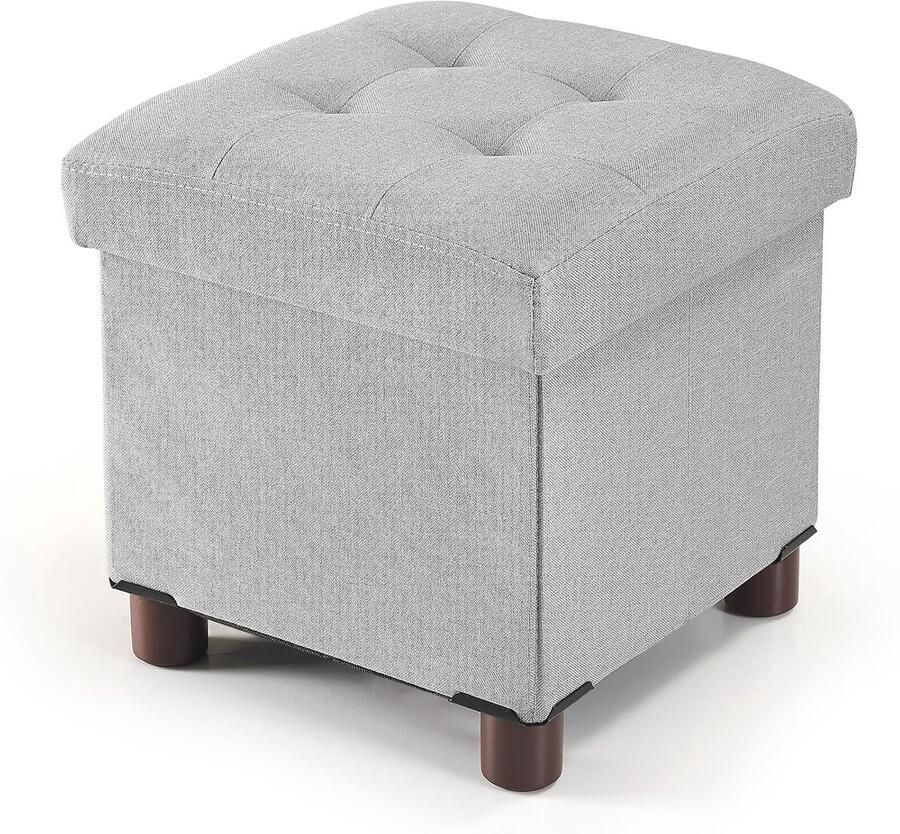 Rechthoekige kruk met voeten multifunctioneel 1 stuk massief hout