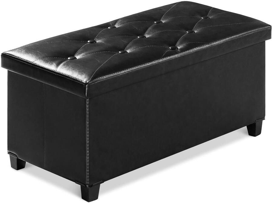 Rechthoekige kruk multifunctioneel 1 stuk massief hout 76 x 38 x 38 cm