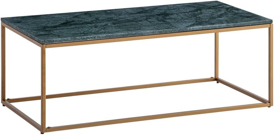 Rechthoekige salontafel moderne marmeren tafel elegant groen -goud ontwerp handgemaakt uniek stuk 100 cm x 50 cm x 35 cm