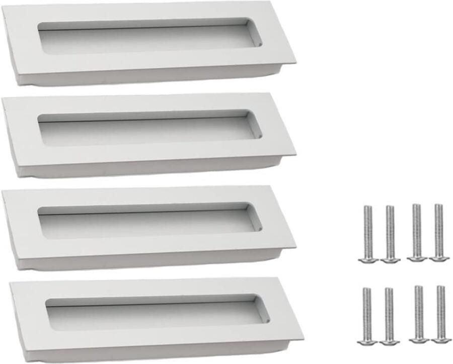 Rechthoekige schuifdeur handgrepen Mat 4 stuks 140 x 42 mm