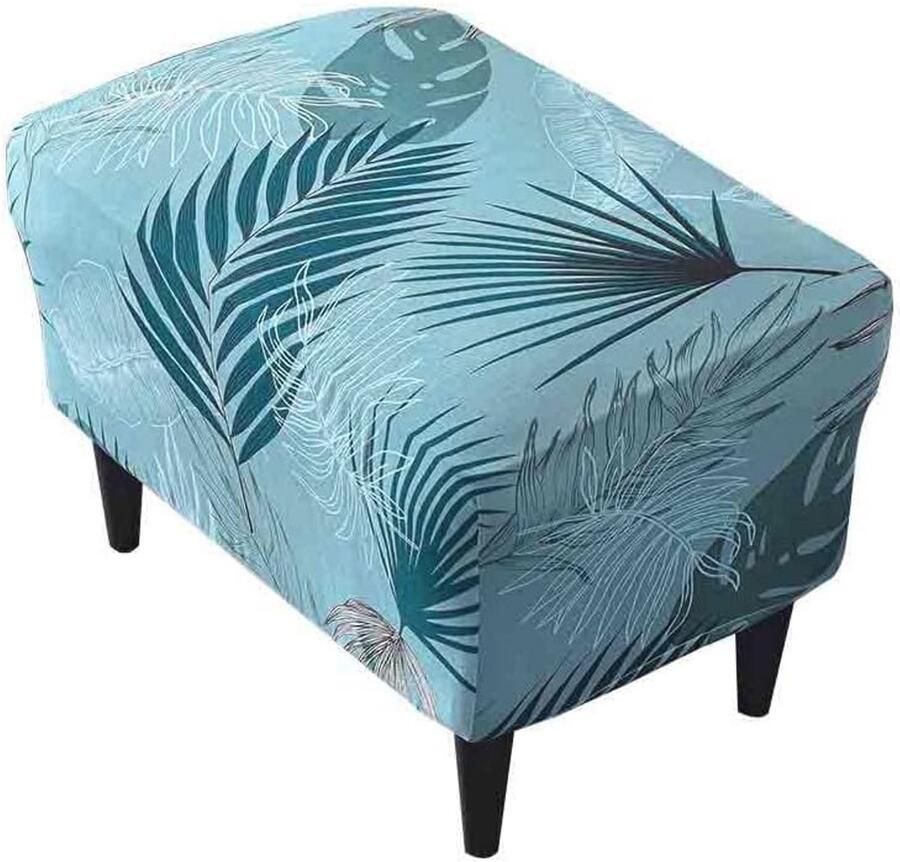 Rechthoekige Stretch Voetbank Slipcover Stofdicht en Wasbaar Elastische Hoes voor Pouffe