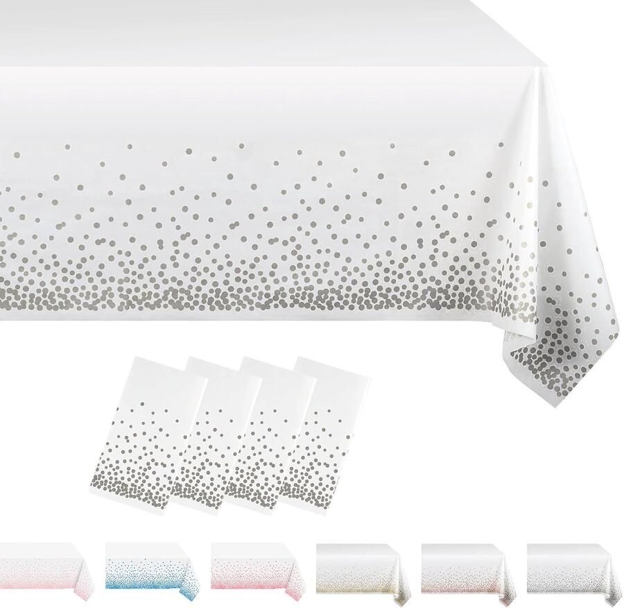Rechthoekige Tafelhoezen Vlekbestendig Set van 4 PEVA 147 x 275 cm