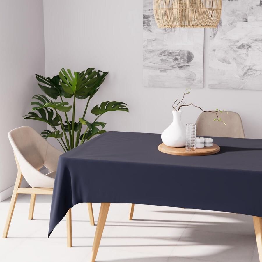 Rechthoekige Tafelkleed Waterdicht Marine 1 stuk Polyester