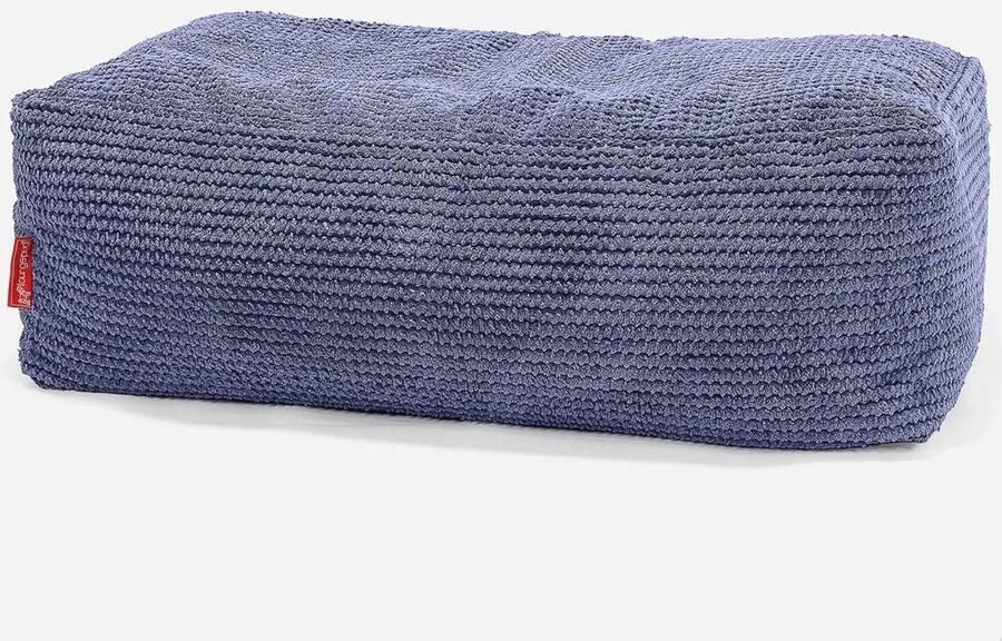 Rechthoekige Voetenbank Poef met Pompoms Comfortabele Zitzak voor de Woonkamer