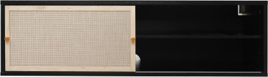 GOTAGEE rechthoekige wandkast schuifdeuren naar links en rechts rotan vlechtwerk geschikt voor slaapkamer studeerkamer woonkamer en andere kamers