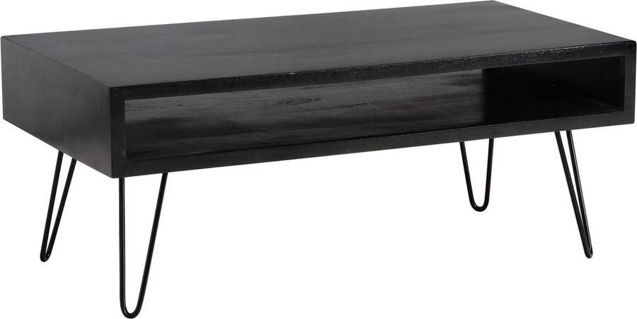 Rootz Living Rootz Rectangular Living Room Table Coffee Table Modern Table Mango Wood Grain 100cm x 50cm x 40cm