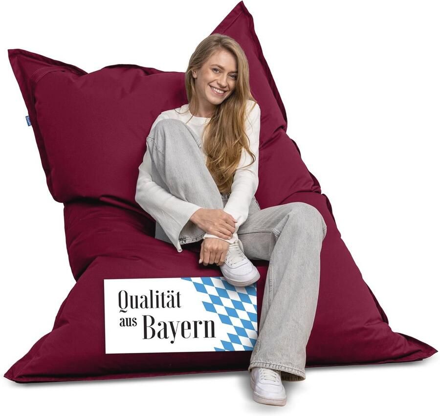 Rechthoekige XXL Zitzak 140 x 180 cm voor Binnen en Buiten Comfortabele Ligzak in Kleuren