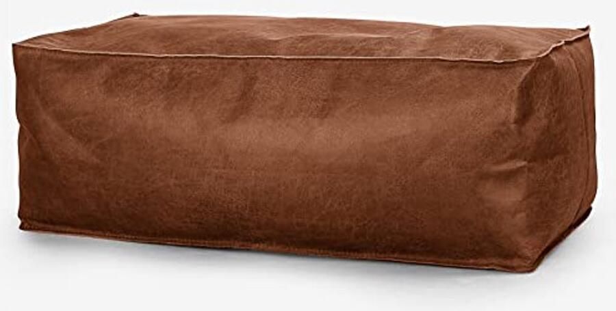 Rechthoekige Zitzak Poef van Kunstleer – Luxe Voetenbank voor Woonkamer