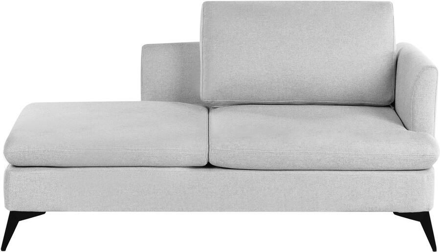 Beliani SIEVOZ Chaise longue Lichtgrijs Rechtszijdig Polyester