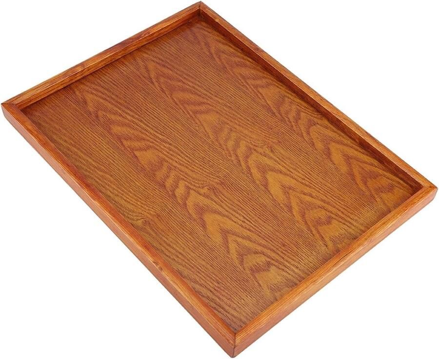 Rectangular Wooden Tea Tray Natural Bamboo Wooden Tray Modern Bamboo Trays voor Coffee Table 36 x 27cm