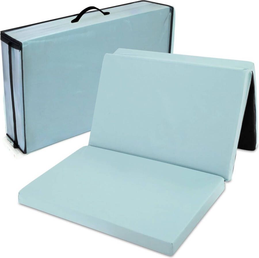 Reisbed matras 60 x 120 cm opvouwbaar dik opvouwbaar matras voor baby's vouwmatras kindermatras reisbed saliekleur